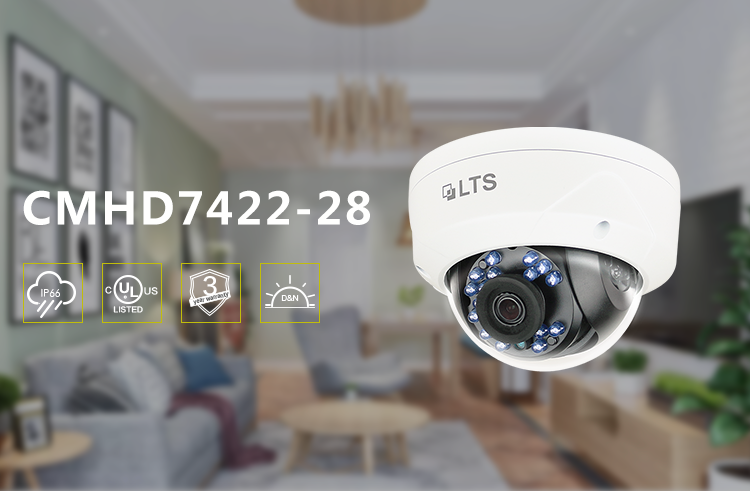 101AV 1080p HD Dome Security Camera – 2.8mm Fixed Lens, Outdoor, Night Vision, 4-in-1